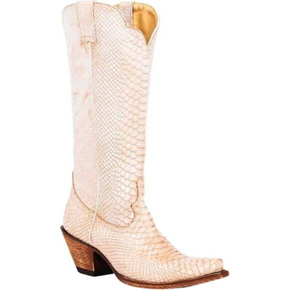 Idyllwind Womens Strut Western Boots Snip Toe Snake Print Embossed Ivory 9.5 B - Picture 1 of 11